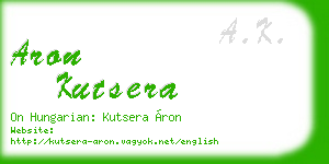 aron kutsera business card